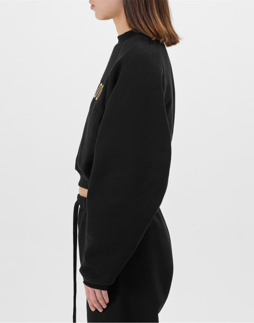 Fear Of God Essentials Logo Fleece Cropped Sweatshirt