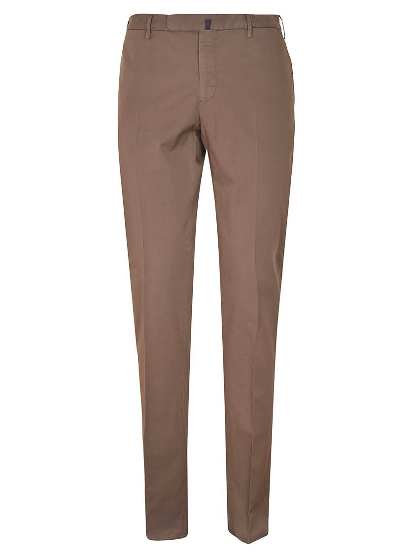 Incotex Tailored Cotton Pants With Classic Waistband