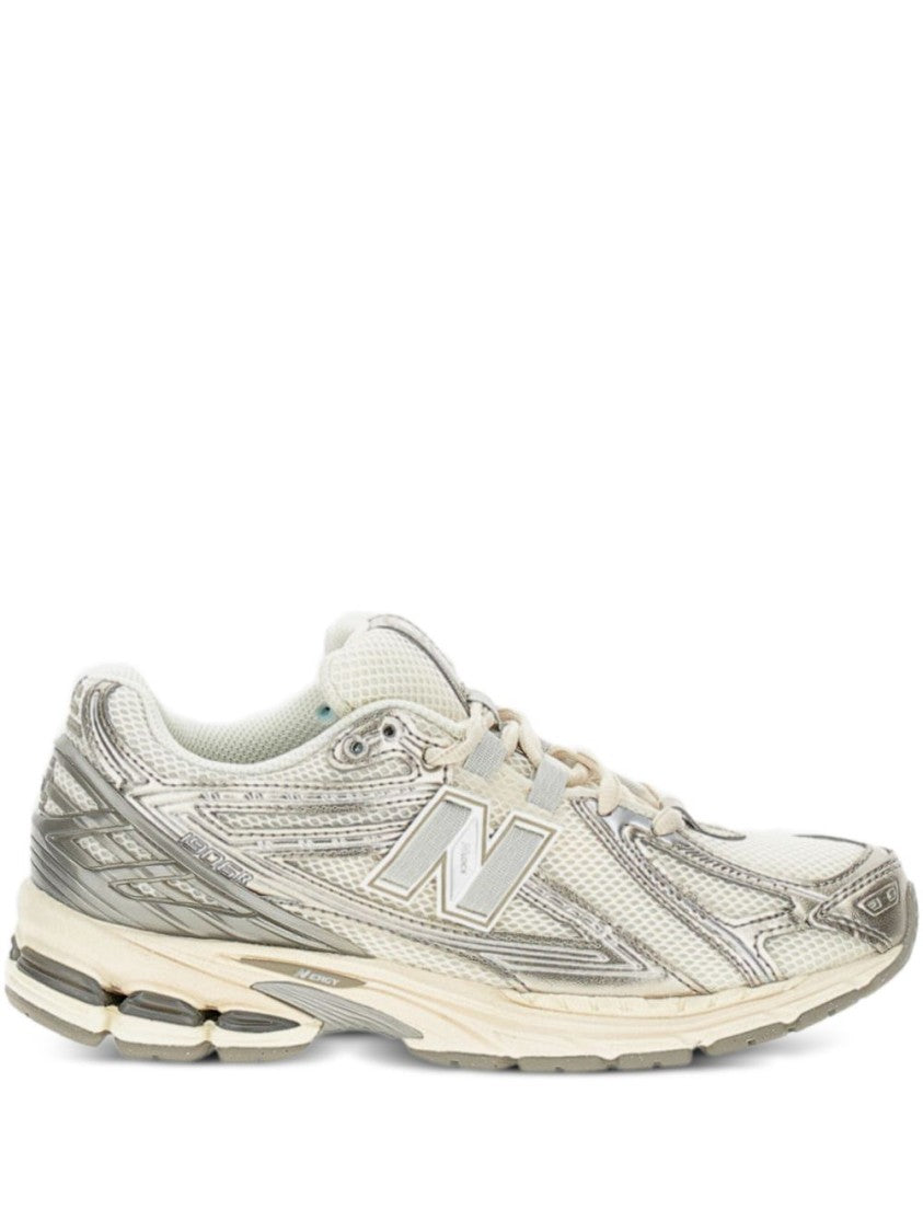 New Balance White Mesh U1906 Sneakers With Silver Accents