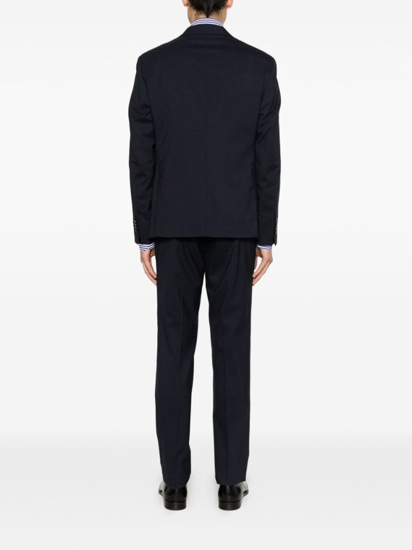 Manuel Ritz Tailored Virgin Wool Notch Lapels Suit