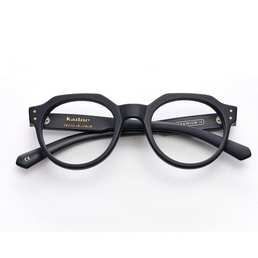 Kador Black Premium 14 Round Eyeglasses