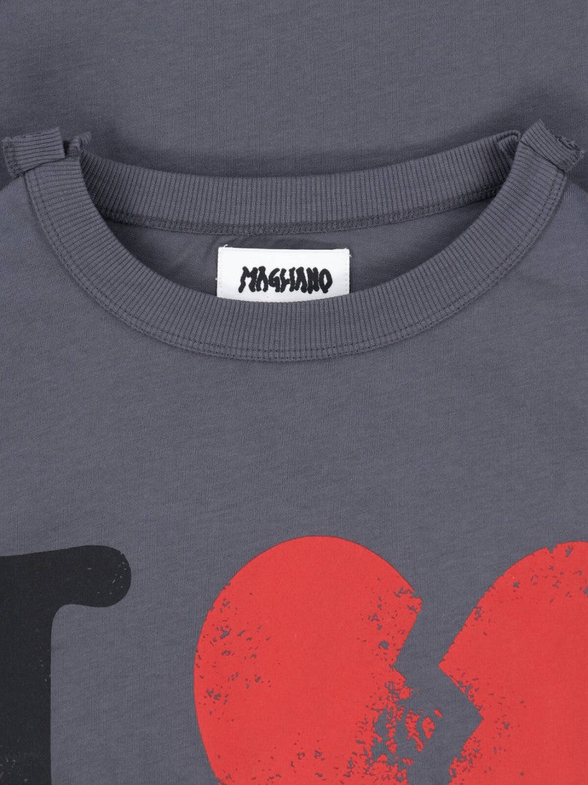 Magliano Grey I Suffer Distressed Graphic T-Shirt