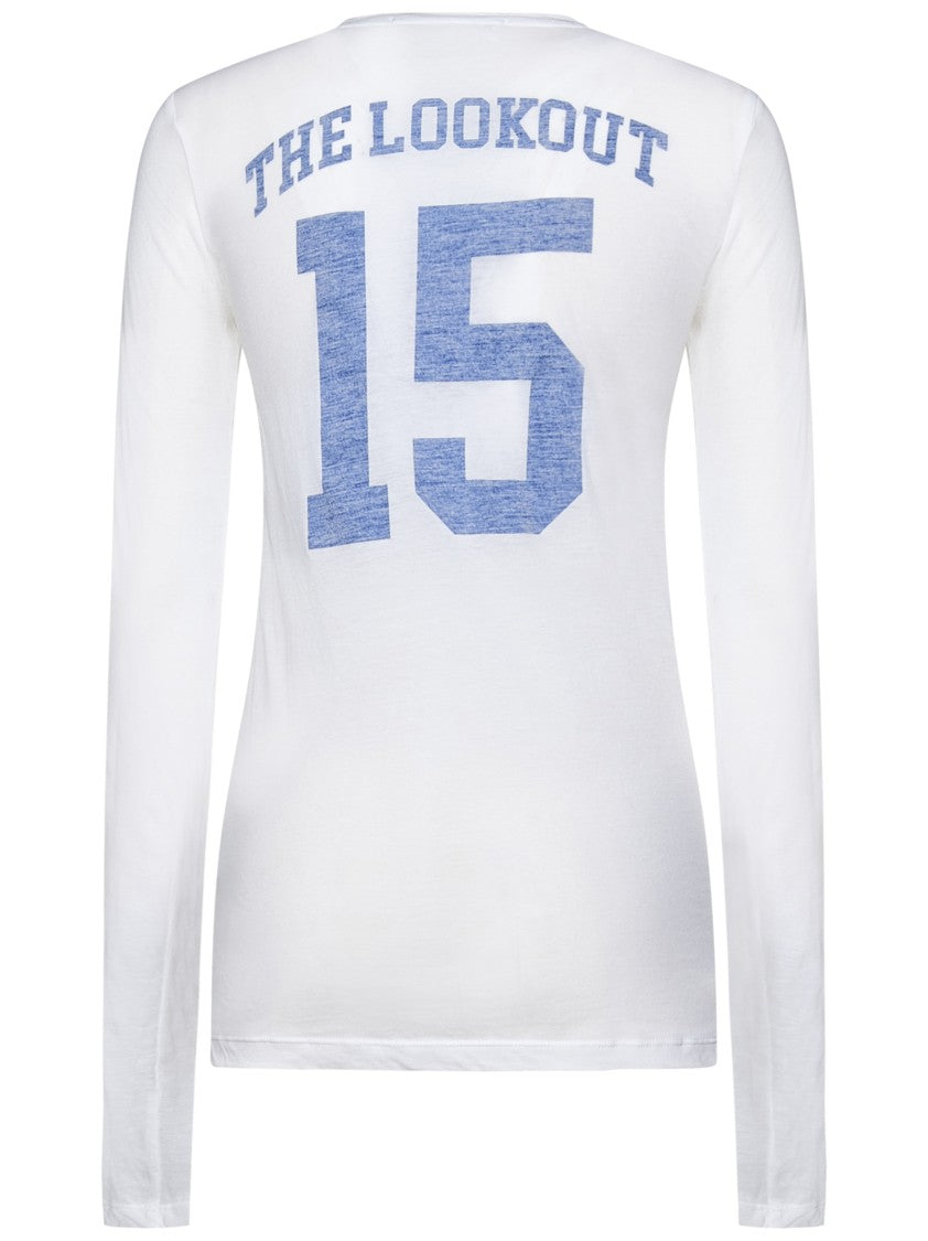 Msgm Lightweight Cotton Jersey T-Shirt With Bold Back Print