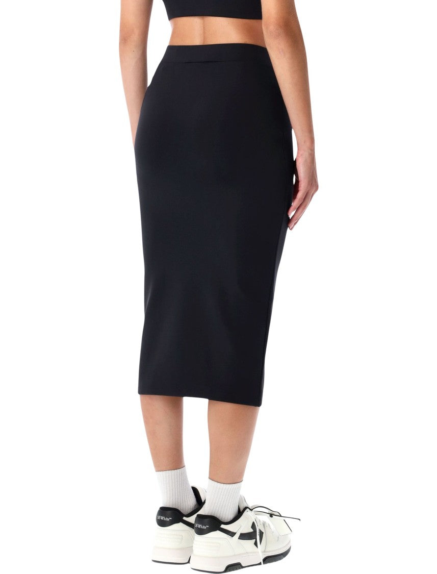 Off-White Stretch Midi Skirt