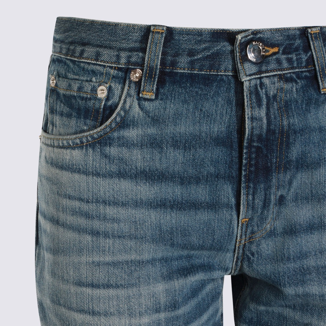 Haikure Slightly Flared Vintage Wash Denim Jeans