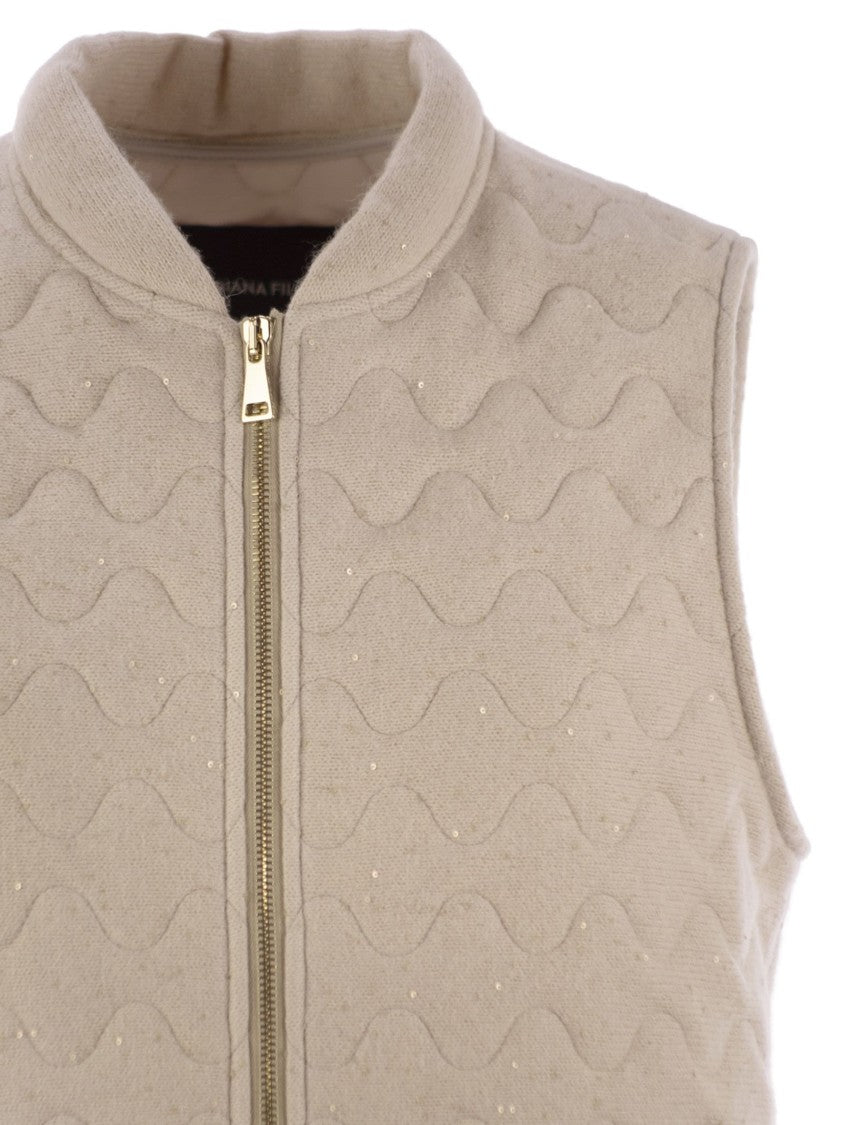 Fabiana Filippi Quilted Yarn And Sequin Waistcoat