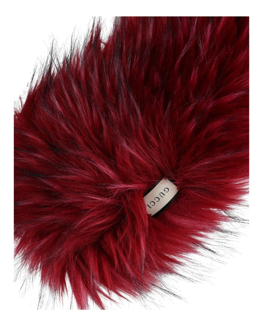 Gucci Plush Faux Fur Scarf With Lush Lining