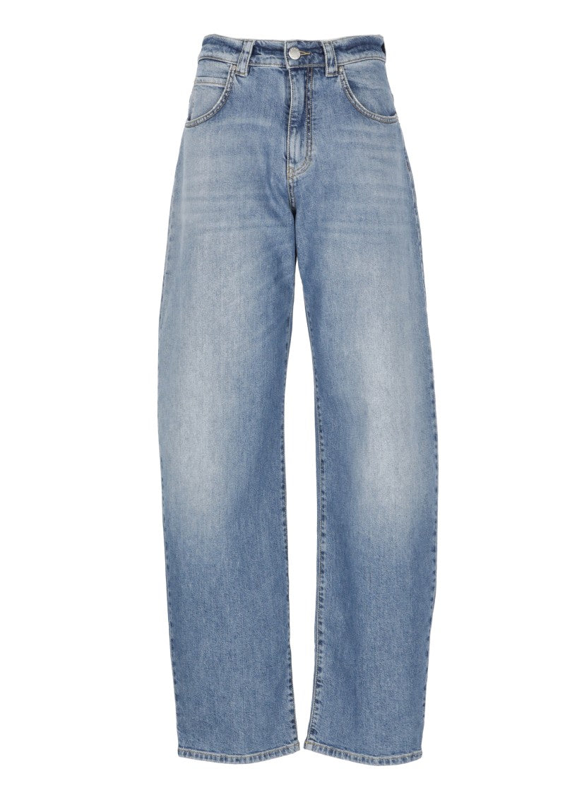 Pinko Relaxed Wide-Leg Blue Jeans
