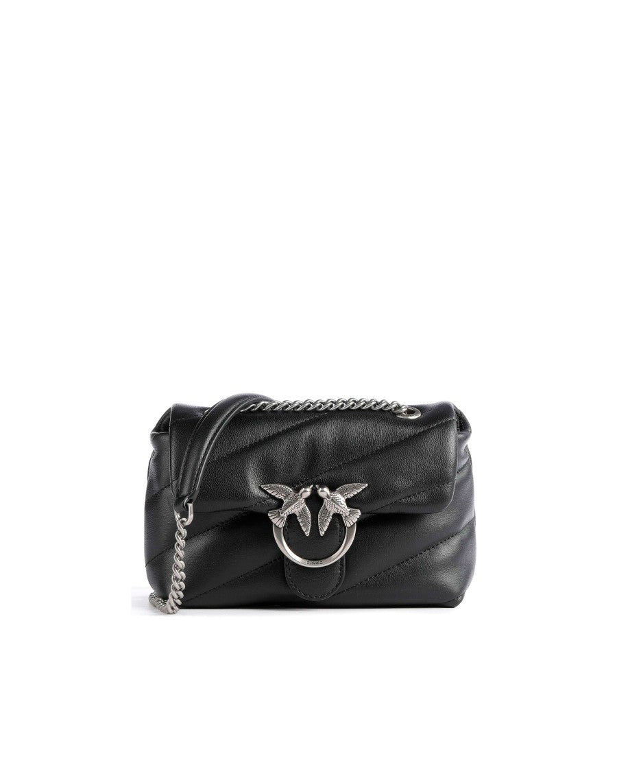 Pinko Compact Quilted Shoulder Bag With Metal Clasp