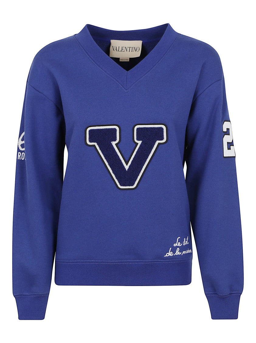 Valentino Garavani Pure Cotton V College Sweatshirt