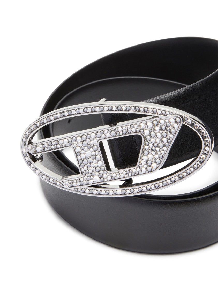 Diesel Oval D Logo B-1Dr Leather Belt