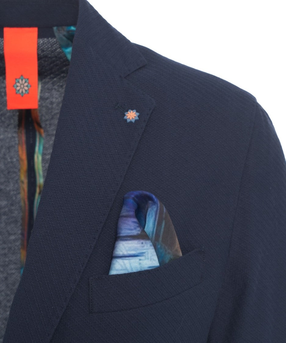 Bharnaba Single-Breasted Blazer With Notched Lapels