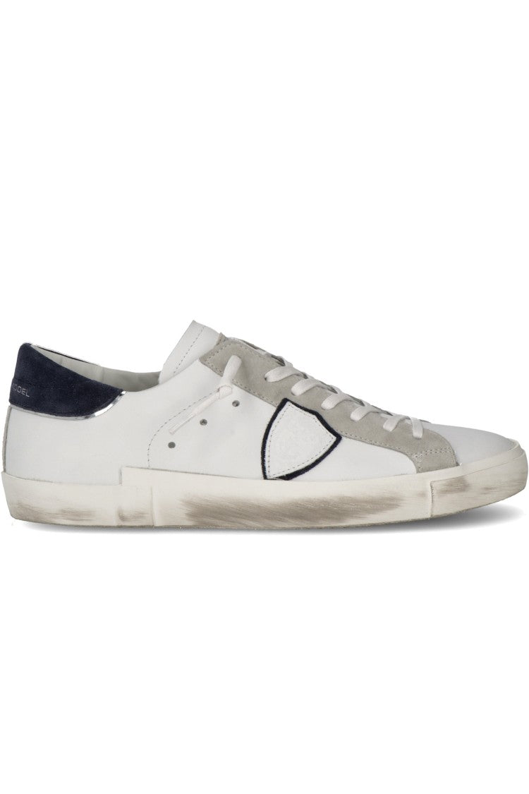 Philippe Model Paris Low Sneakers With Blue Heel Tab