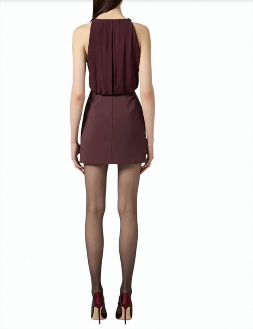 Elisabetta Franchi Double Crêpe Dress With Georgette Back