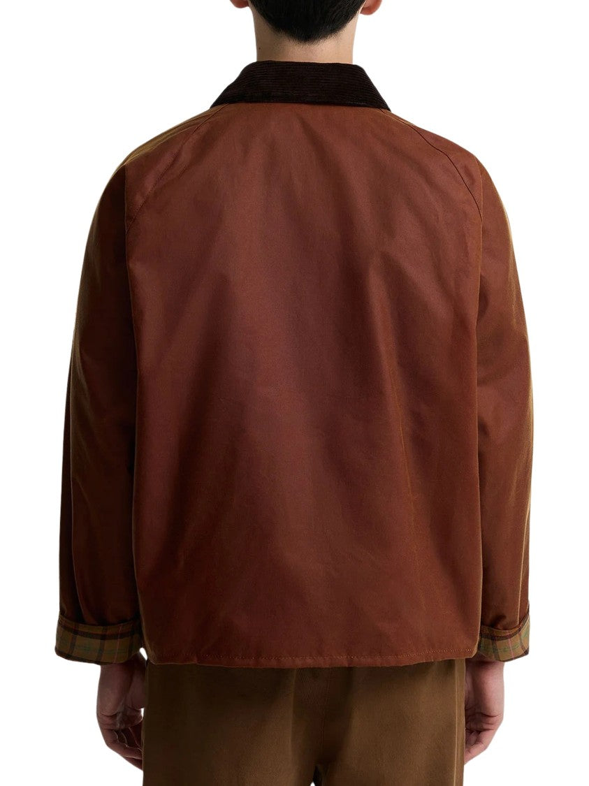 Chiara D'este Key Transport Corduroy Collar Waxed Cotton Jacket