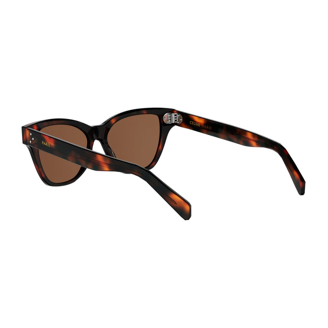 Celine Havana 3 Dots Recycled Acetate Rectangular Sunglasses