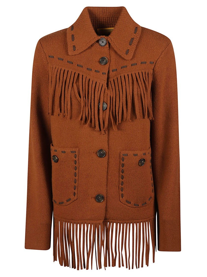 Guest In Residence Western Fringed Wool-Cashmere Jacket