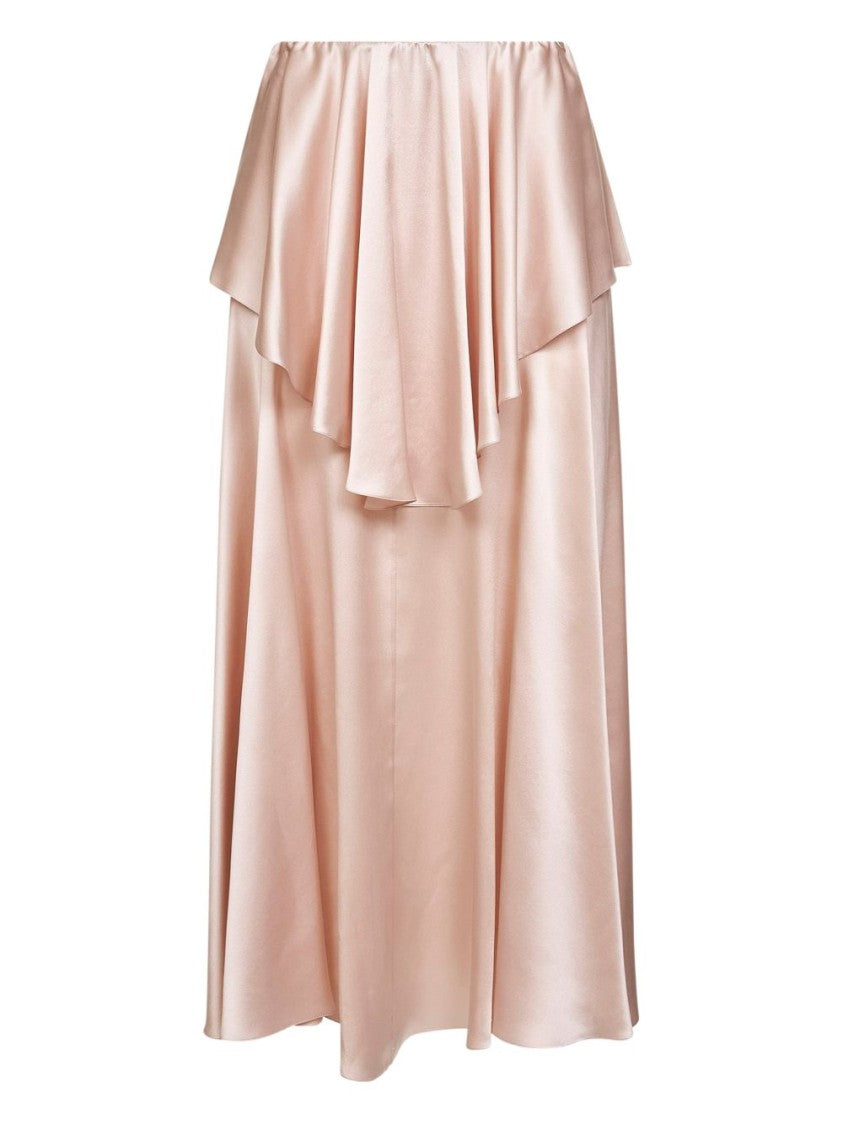 Chloé Silk Skirt With Draped Waist Overlay