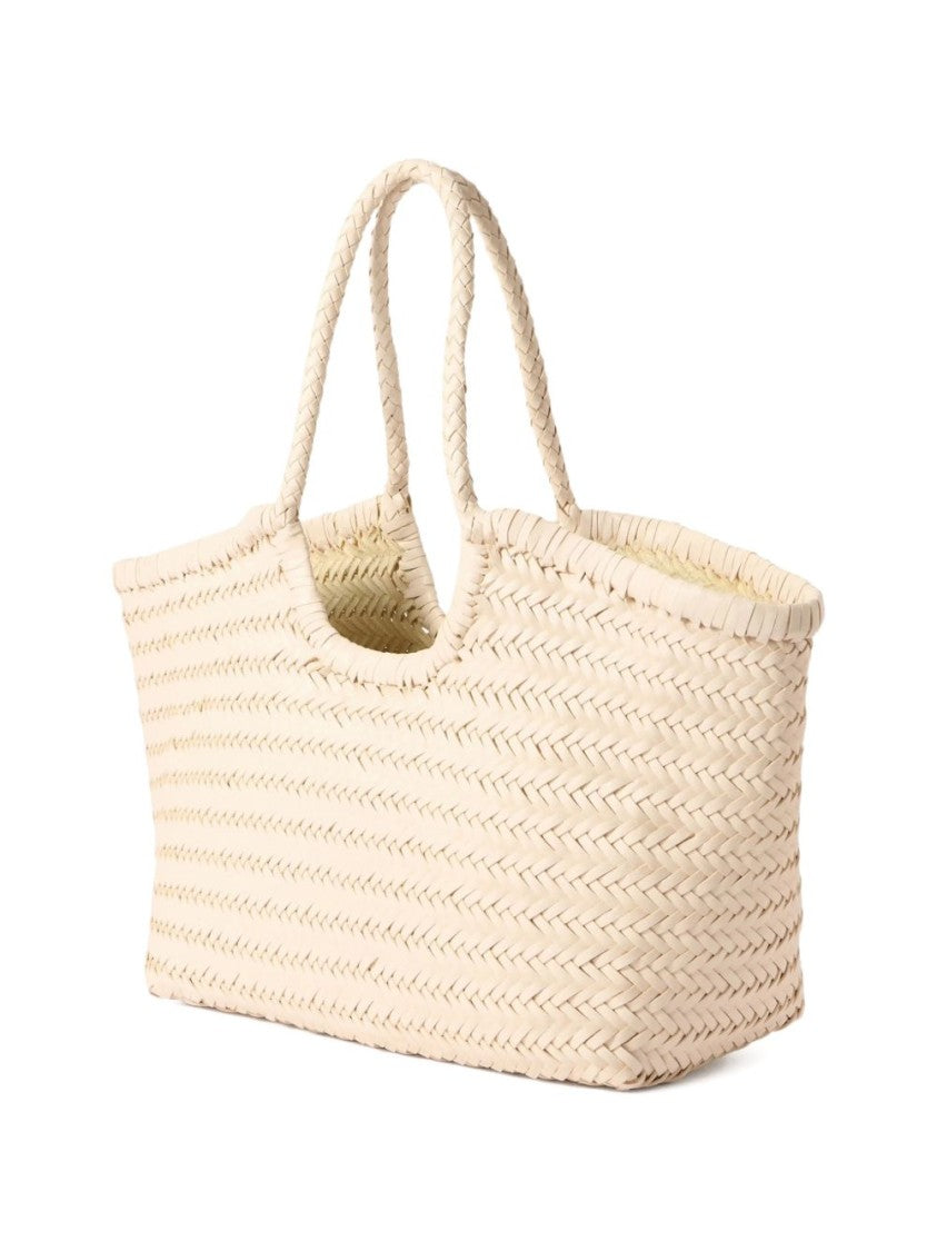 Dragon Diffusion Beige Woven Calf Leather Shopper Bag