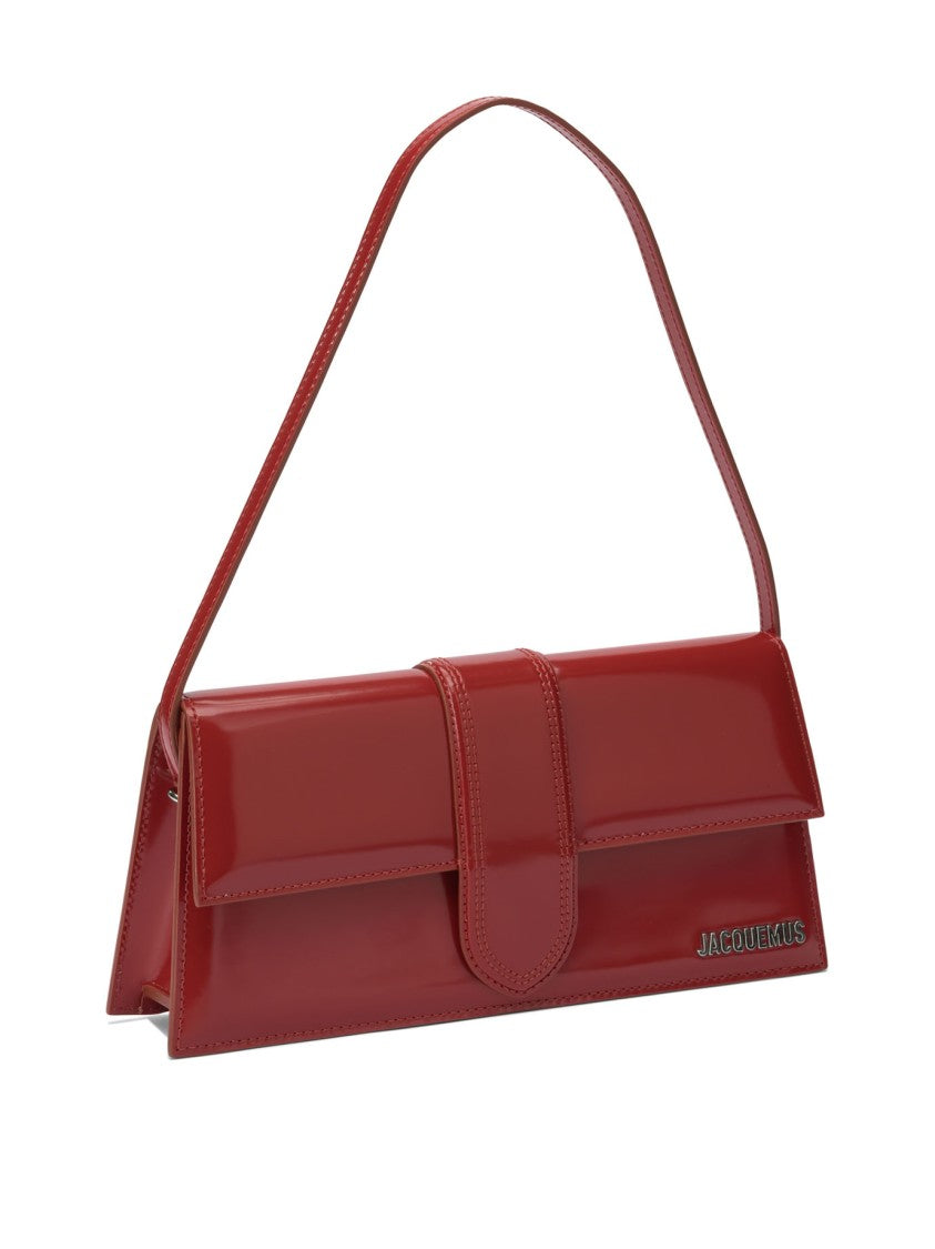 Jacquemus Glossy Structured Red Shoulder Bag With Design