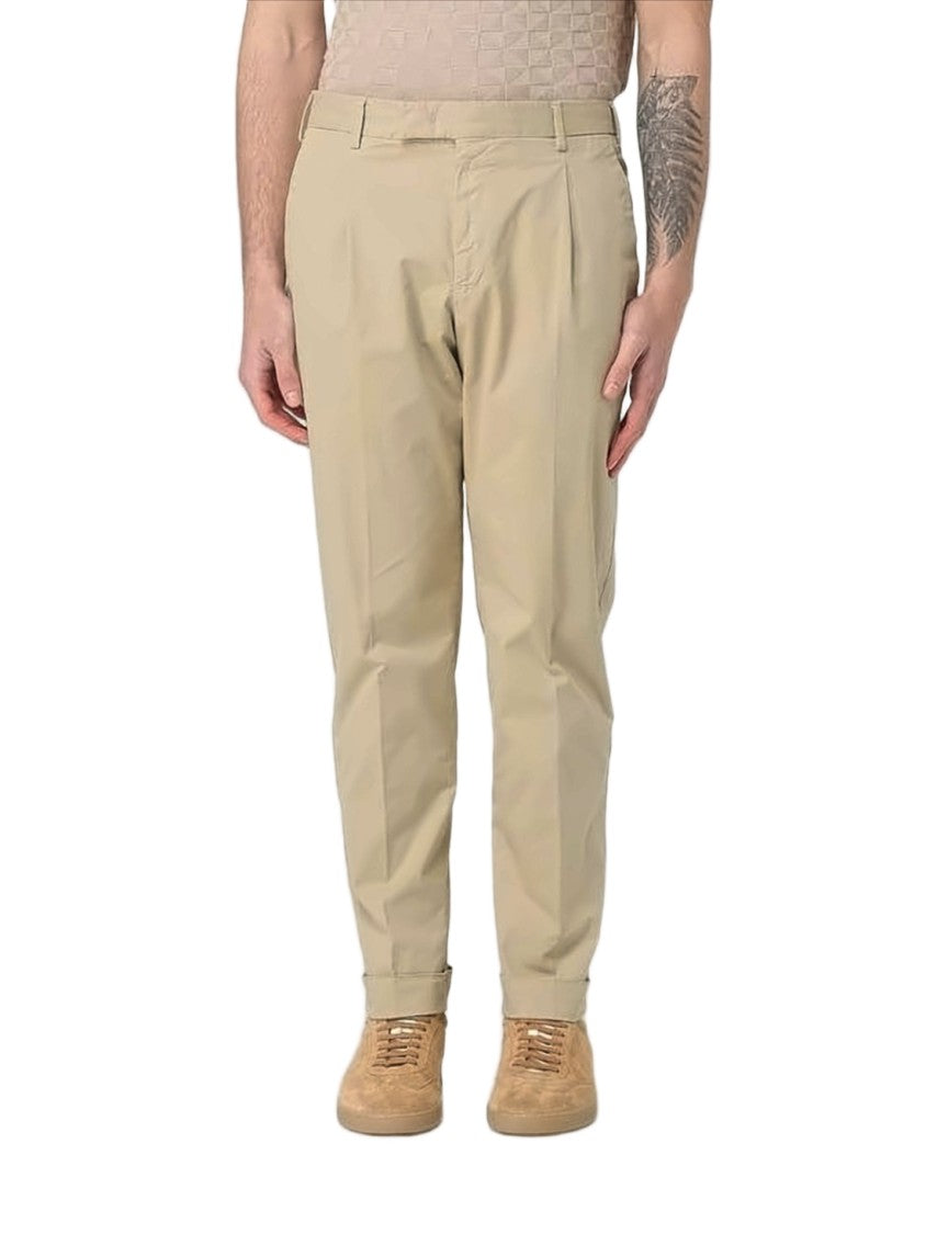 Pt Torino Classic Fit Straight Pants With Subtle Sheen