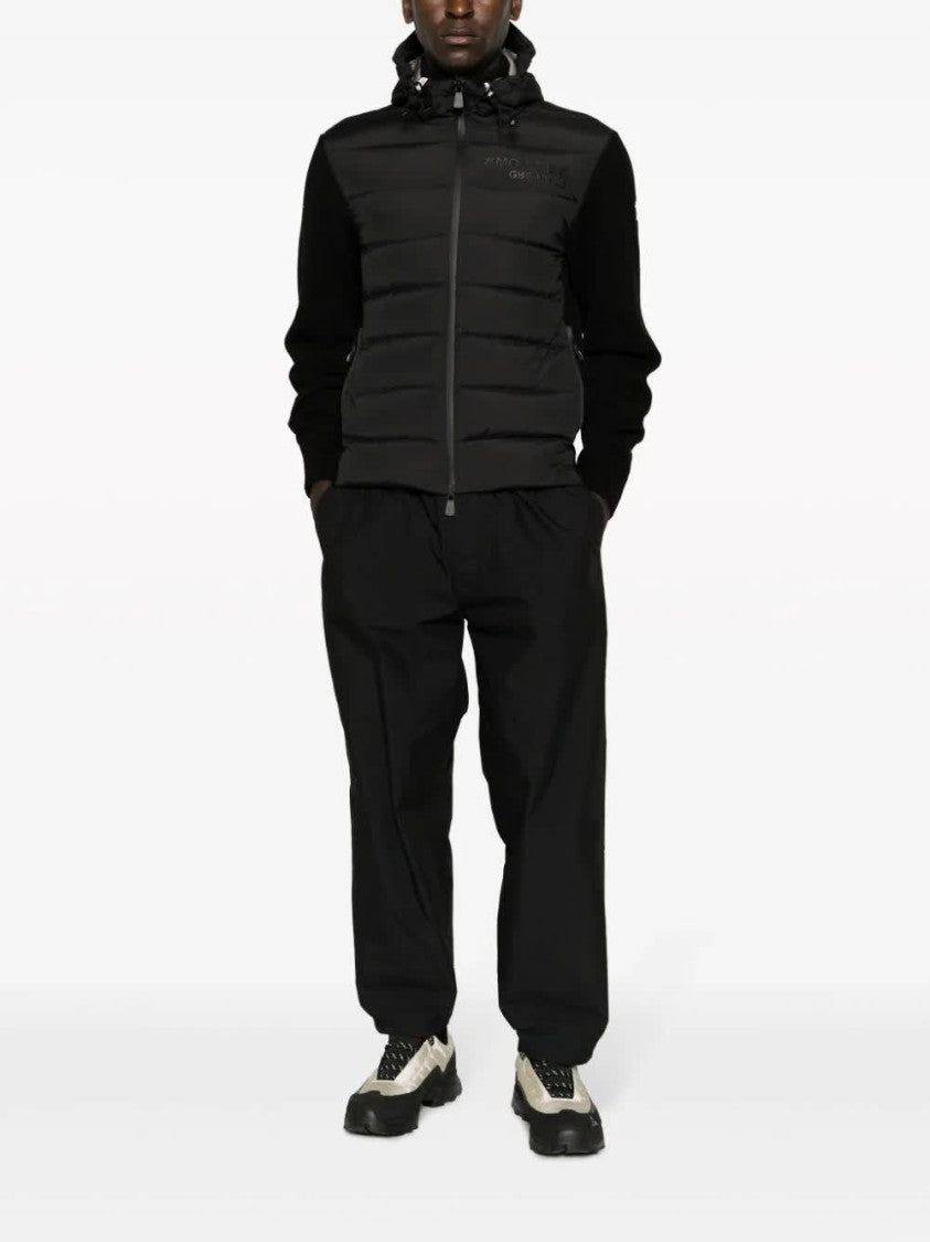 Moncler Grenoble Hybrid Padded Front Cardigan With Knit Sleeves
