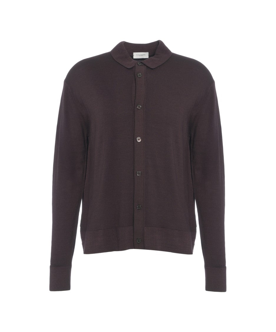 Paolo Pecora Refined Knit Shirt With Full Button Closure