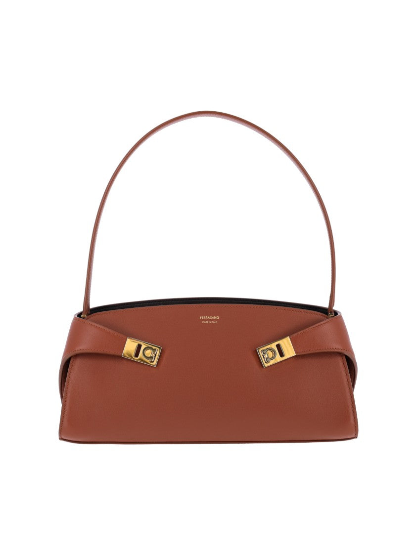 Ferragamo East-West Shoulder Bag With Zip Closure And Card Slots