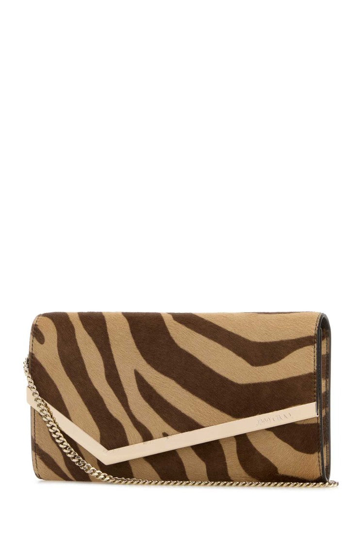Jimmy Choo Printed Calf Hair Emmie Clutch