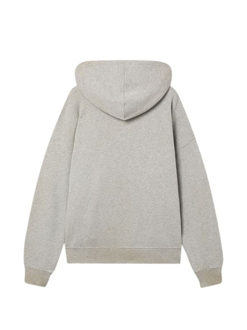 Golden Goose Grey Hooded Sweatshirt With Bold Graphic