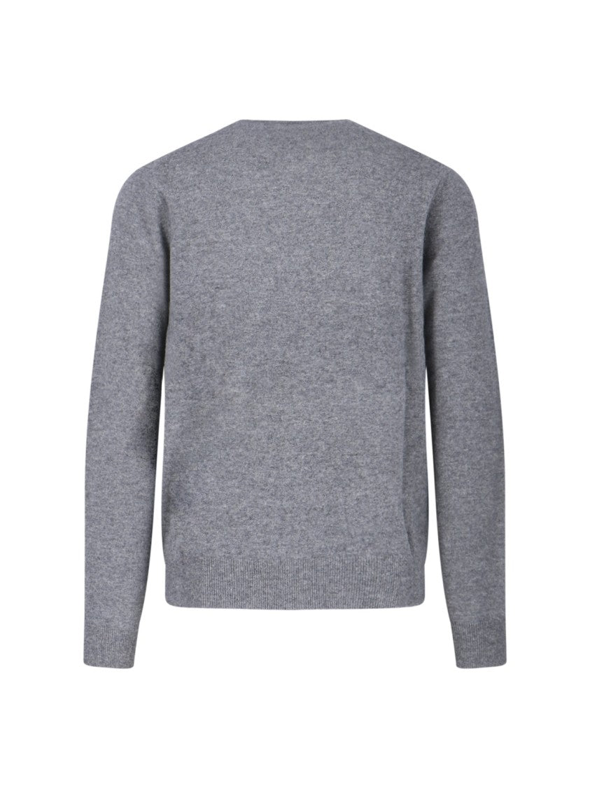 Comme Des Garçons Wool Crewneck Cardigan – Grey