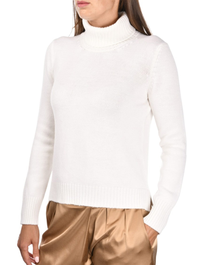 Gran Sasso Knitted Turtleneck Sweater With Side Slits