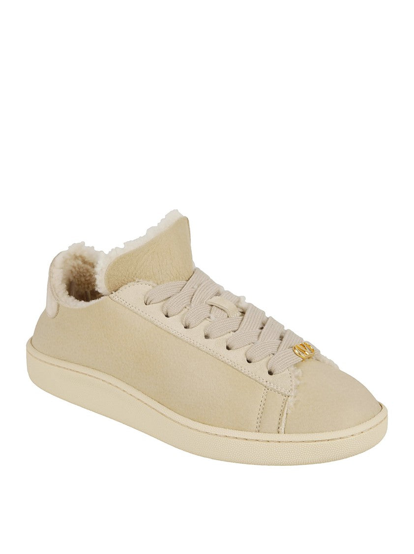Valentino Garavani Low-Top Sneakers With Plush Shearling