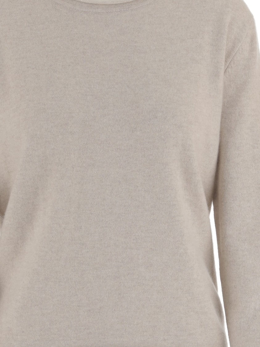 Arch4 Cropped Cashmere Sweater With Round Neckline