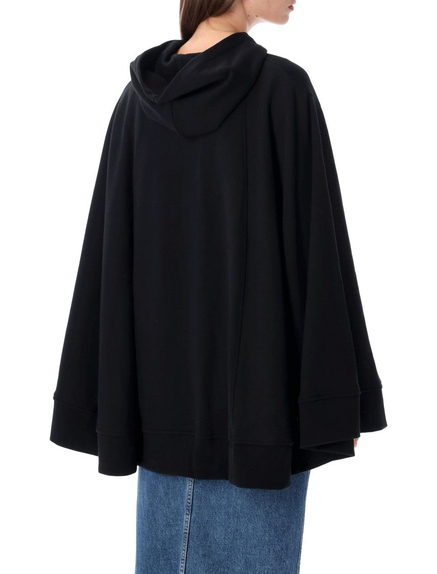 7 For All Mankind Oversize Zip Cape-Silhouette Zip Hoodie