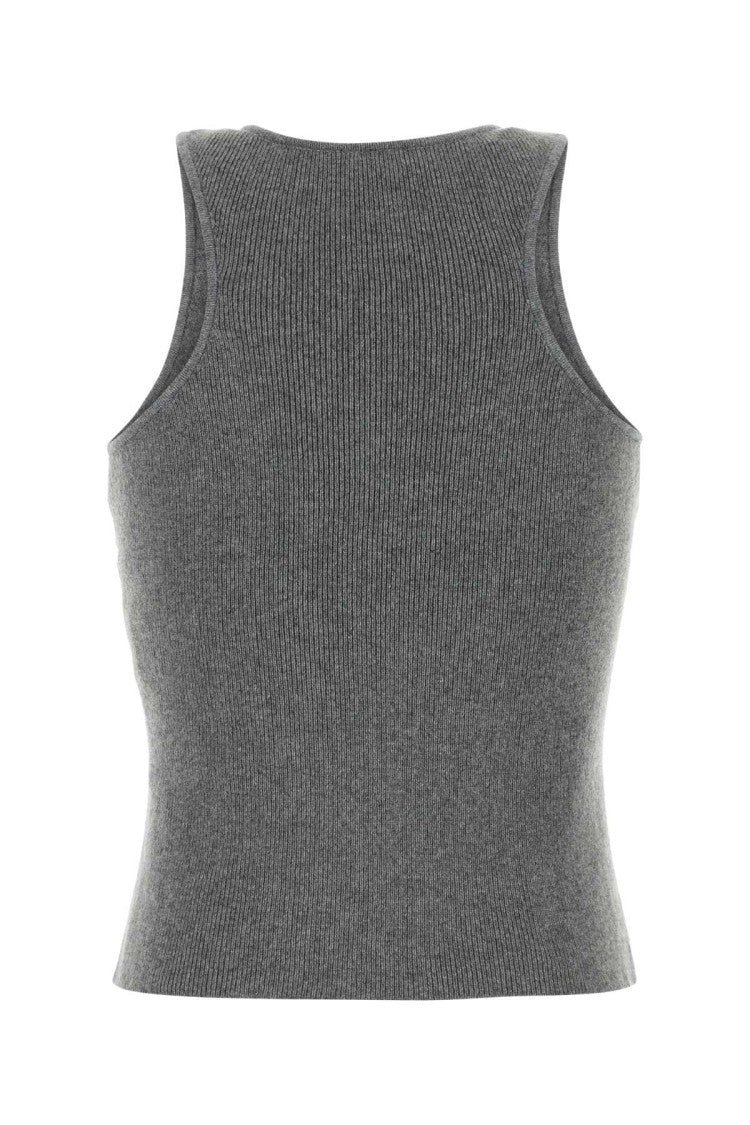 Magda Butrym Grey Cashmere Tank Top