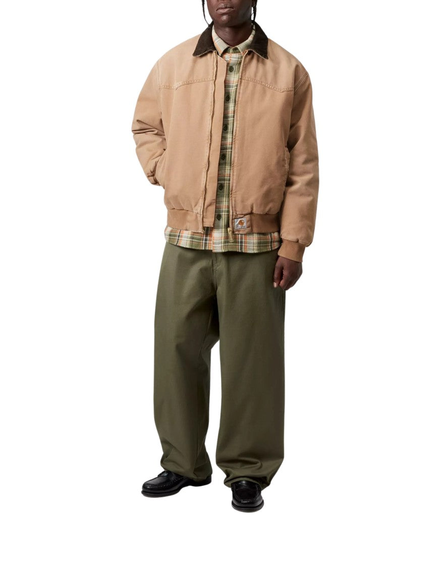 Carhartt Wip Black Michigan Blanket-Lined Organic Canvas Coat