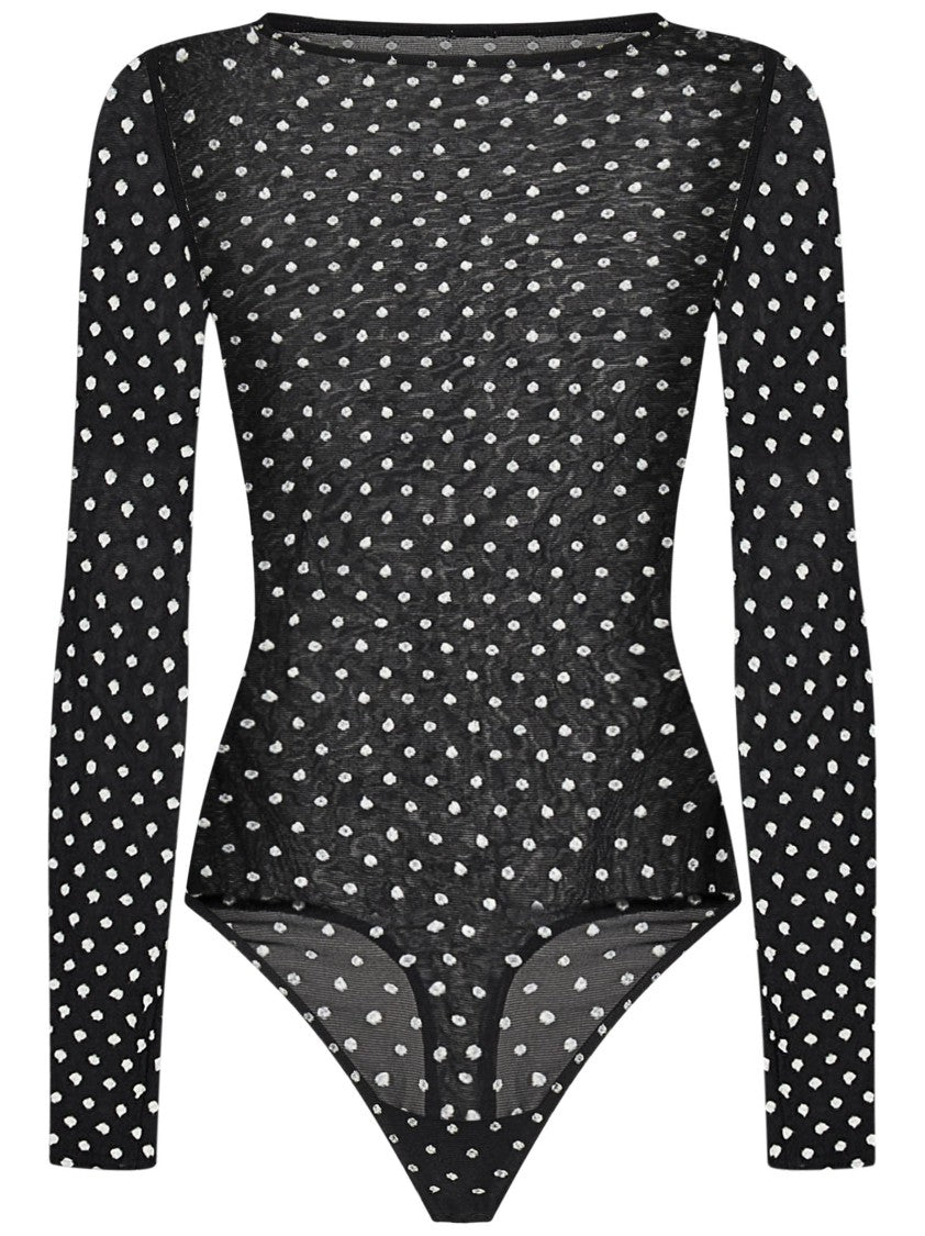 Wolford Sheer-Opaque Bodysuit With Playful Polka Dot Pattern