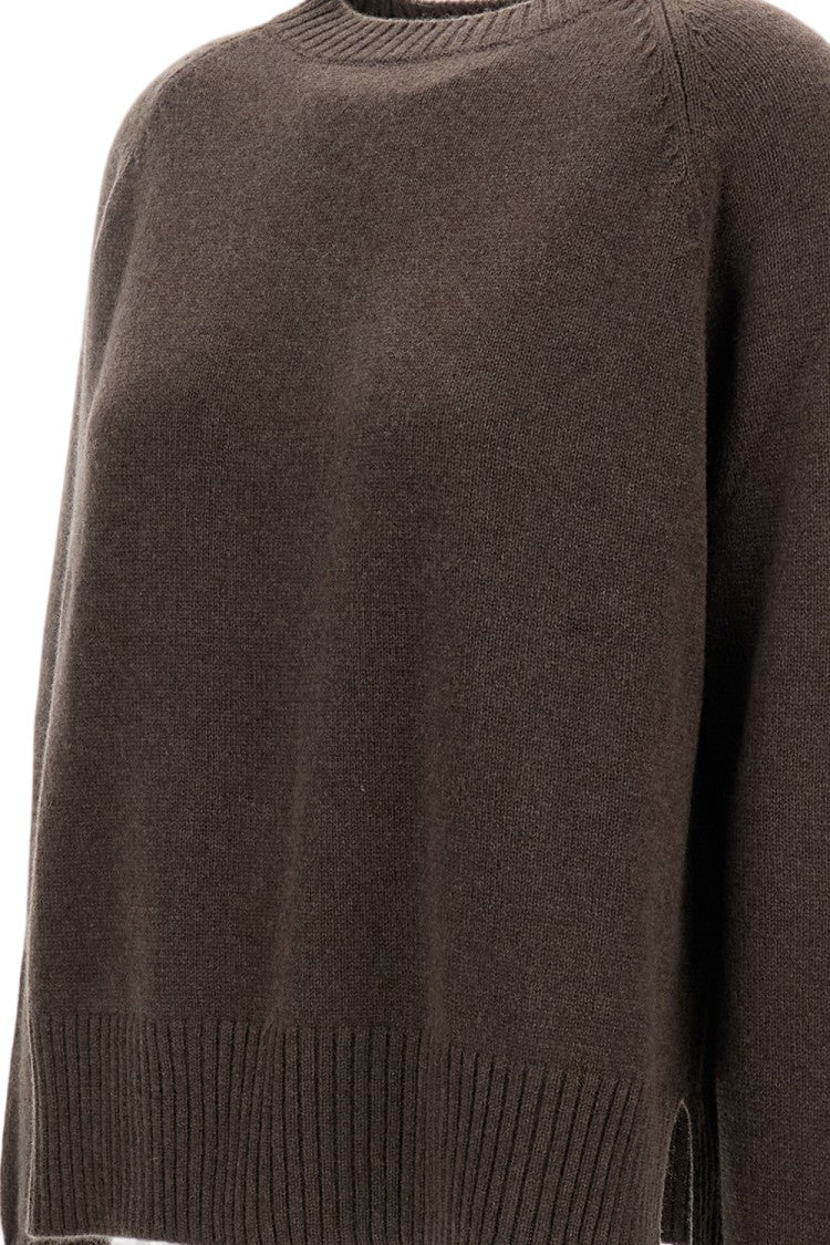 Live Relaxed Fit Crew Neck Sweater In Cashmere