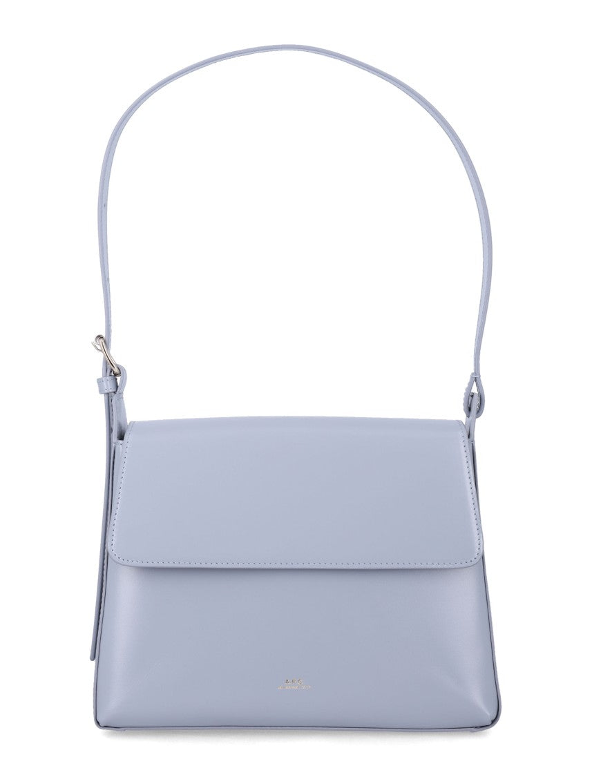 A.P.C. Smooth Leather Virginie Flap Shoulder Bag