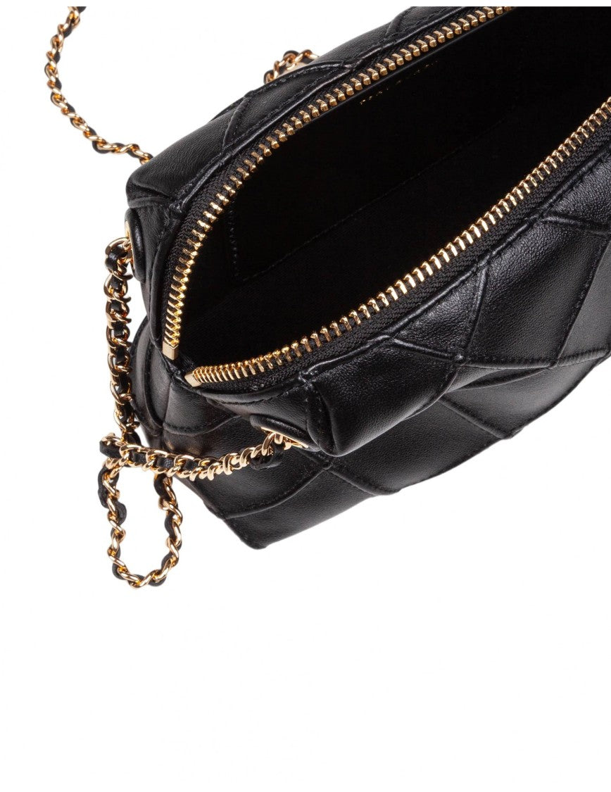 Tory Burch Fleming Small Quilted Leather Crossbody Bag Color Black