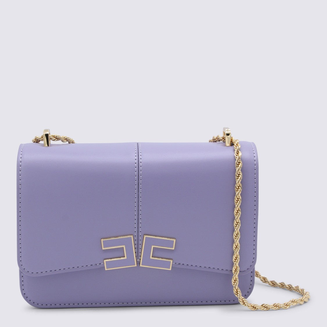 Elisabetta Franchi Structured Lilac Handbag