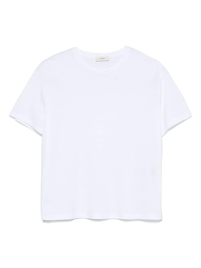 Totême White Lyocell And Cotton Classic Tee