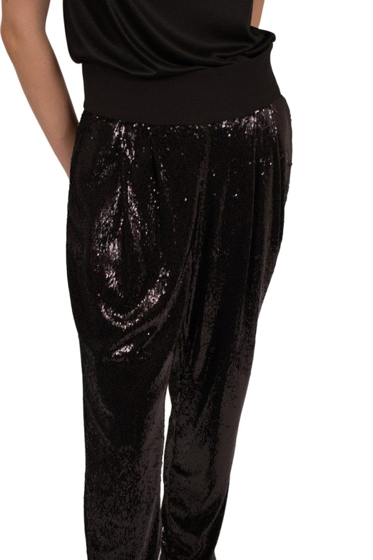 P.A.R.O.S.H. Blue Cotton-Blend Straight-Leg Pants