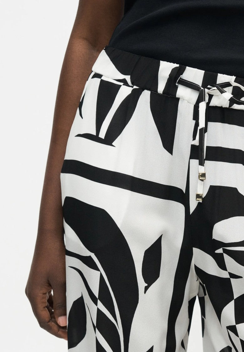 Max Mara Wide-Leg Pants With Abstract Leaf Print