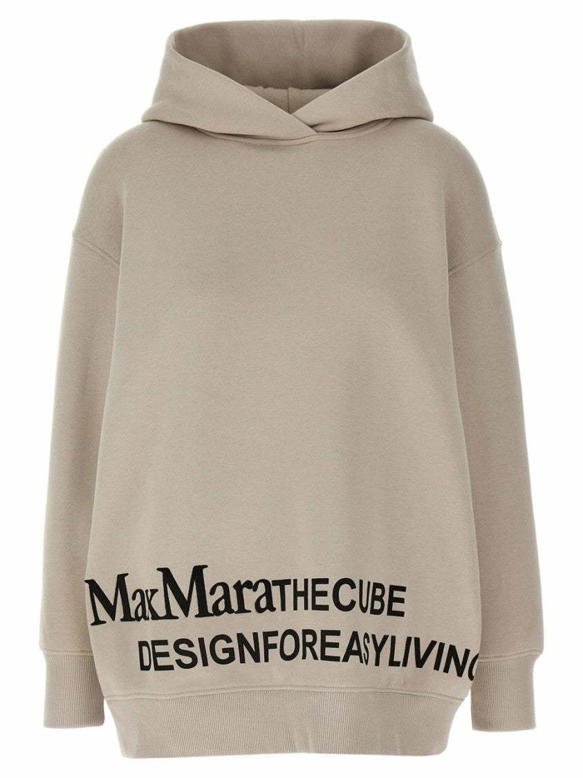 Max Mara Relaxed-Fit Hoodie With Graphic Text Detail