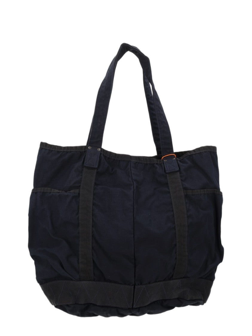 Porter-Yoshida & Co. Blue Nylon-Cotton Multi-Pocket Tote Bag
