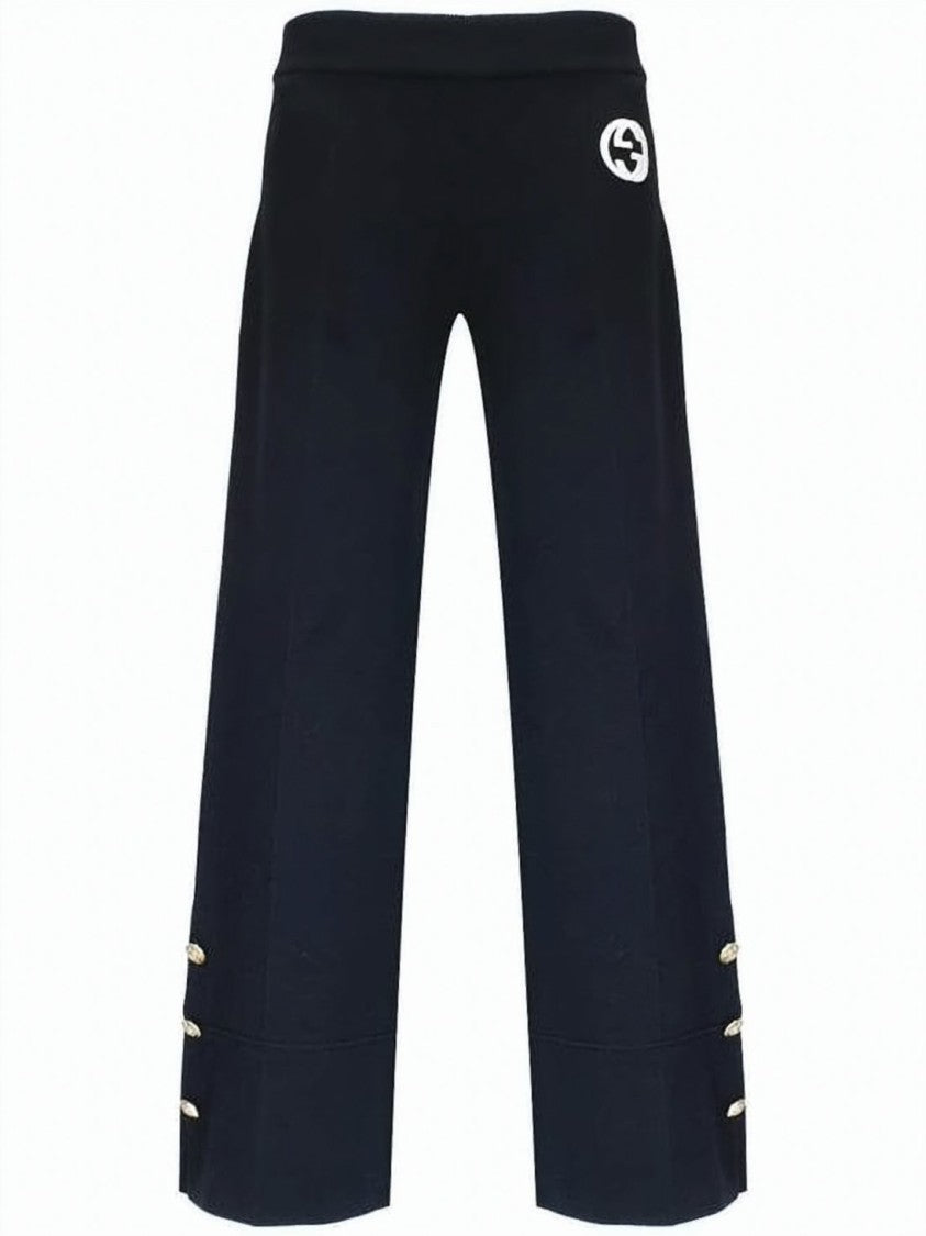 Gucci Cropped Wide-Leg Pants With Structured Fabric And Tailored Design