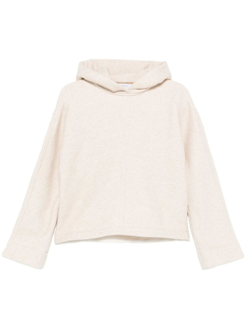 Max Mara Beige Central Seam Hooded Hoodie