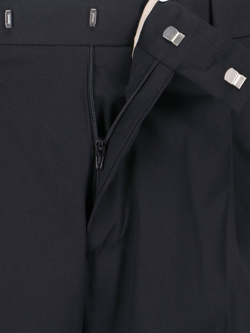 Pt Torino Tailored Black Trousers With Straight Leg Silhouette